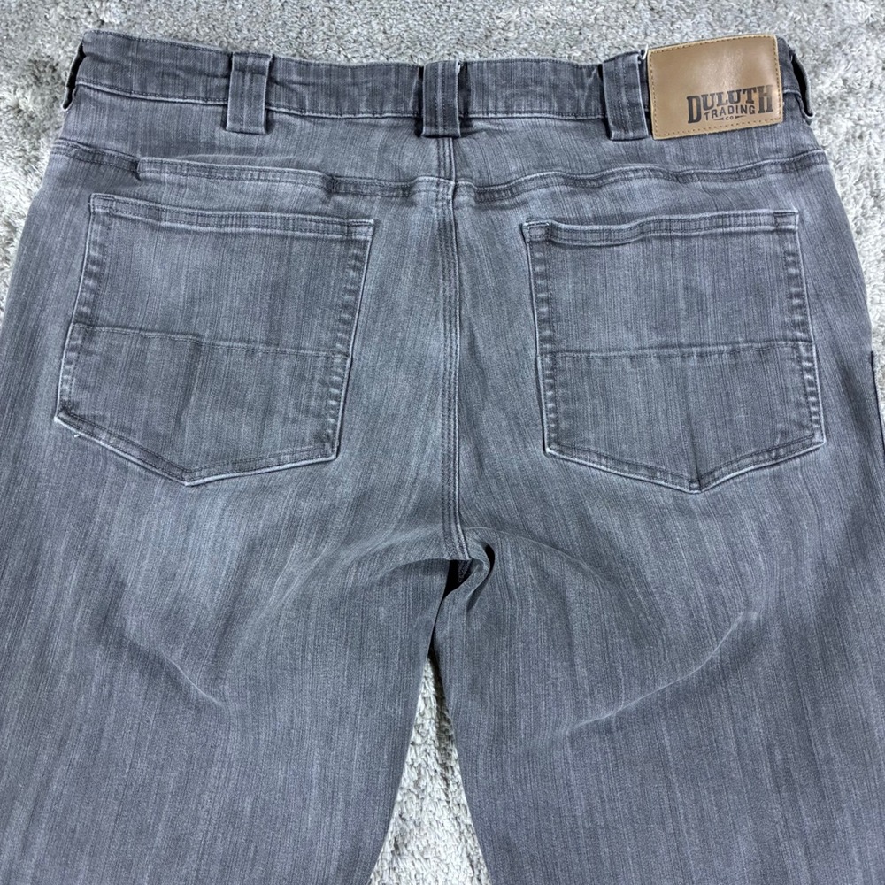 Duluth Trading Ballroom Double Flex Jeans Mens 38x34 Grey Standard Fit Stretch - Picture 9 of 10